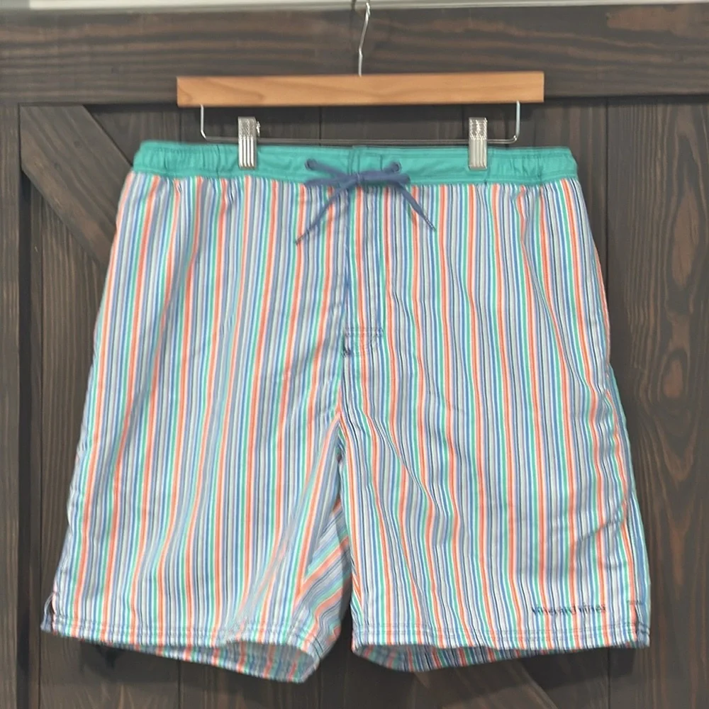 Vineyard‎ Vines Men’s Swim Trunks Mesh Liner Pockets Striped Multicolor Size L